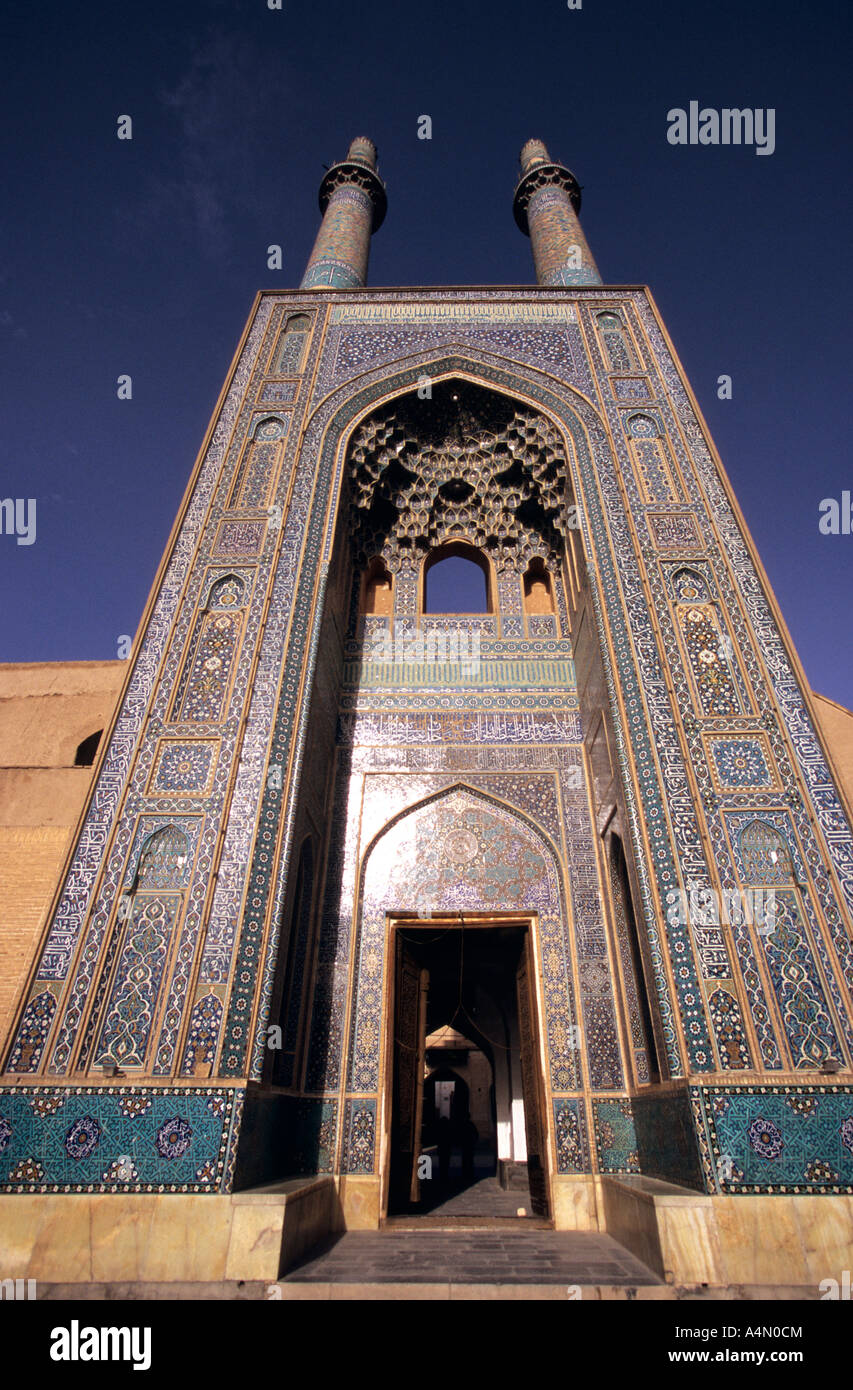 Jameh mosque, Yazd, Iran Stock Photo