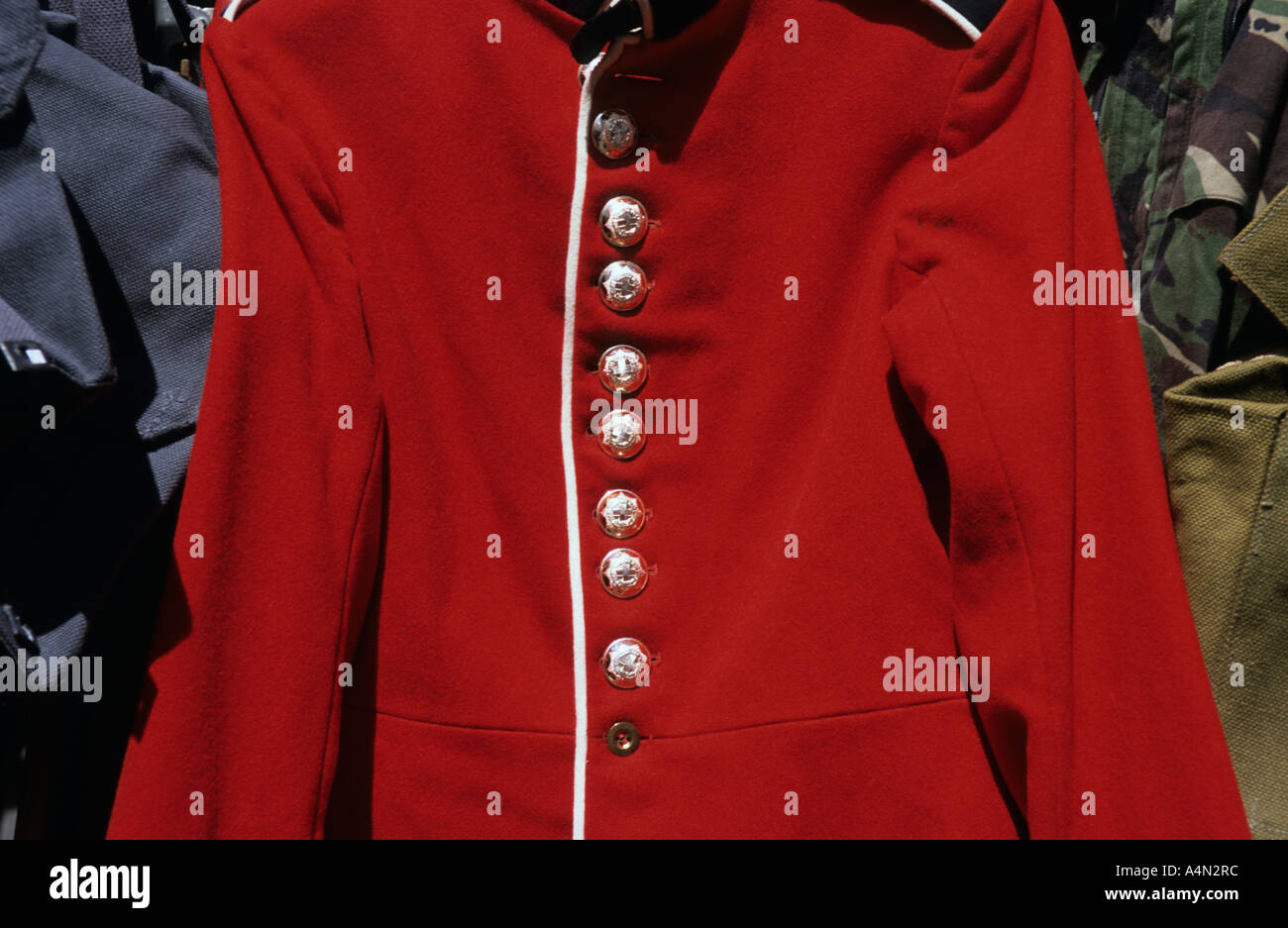 London, UK. Portobello market, close up of Chelsea Guards British