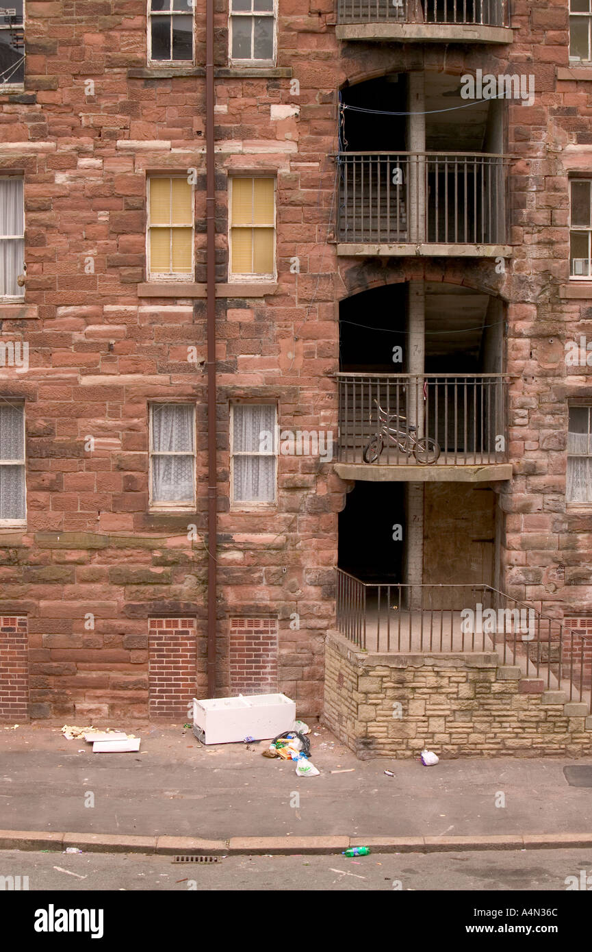 tenement blocks on Barrow Island Barrow in Furness Stock Photo