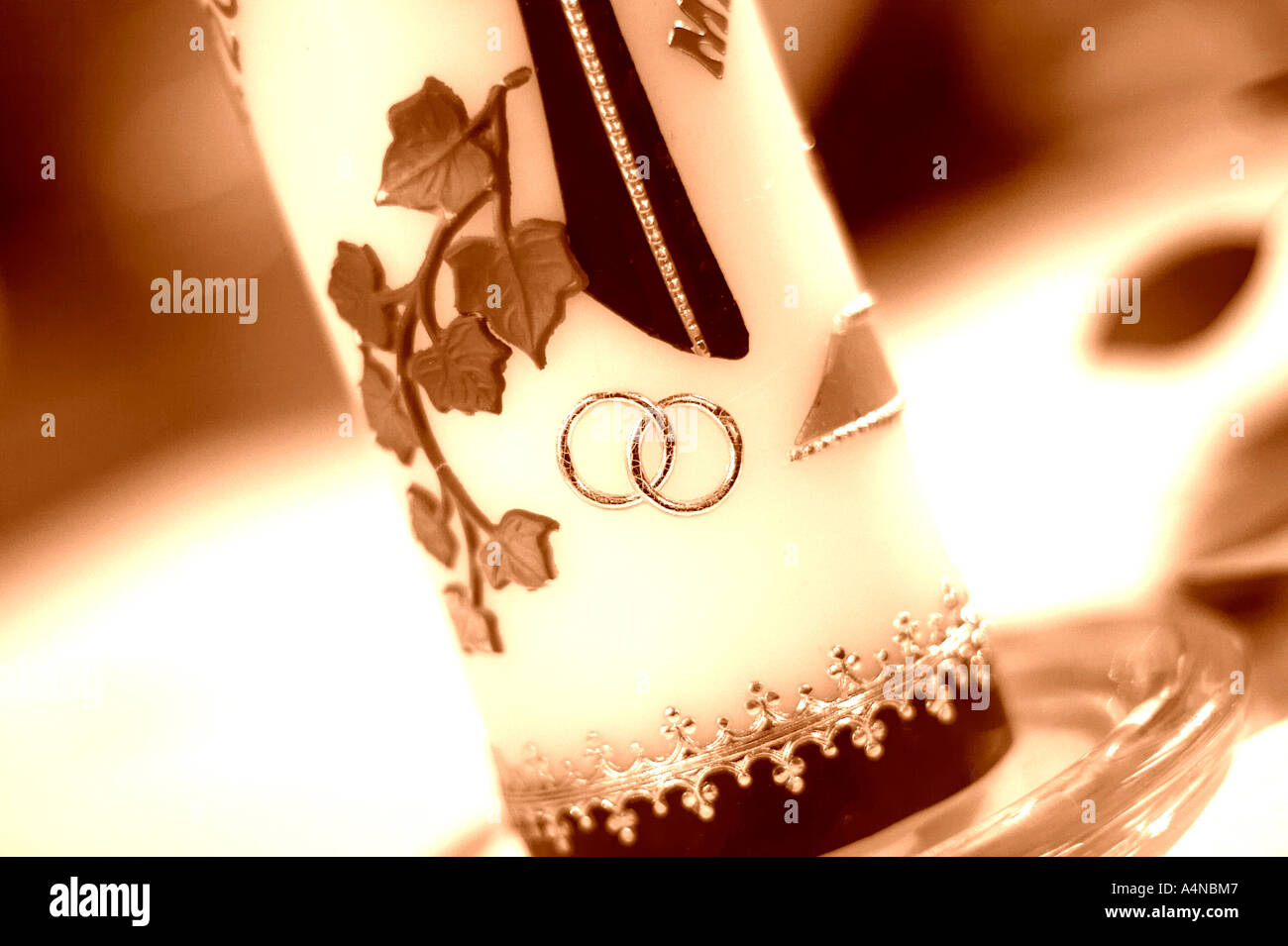 wedding candle Stock Photo