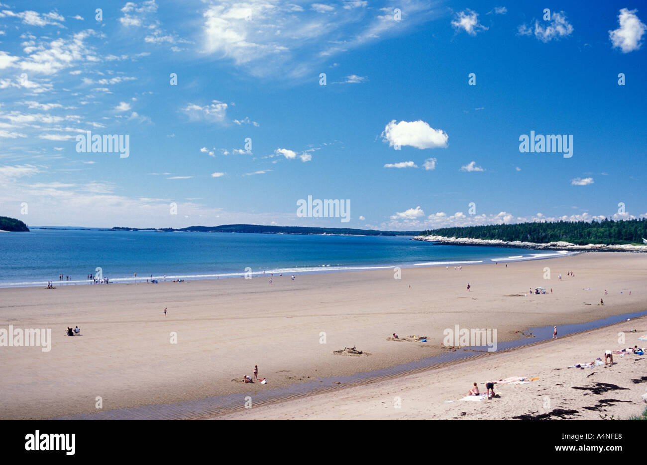 Wide open sandy beach at New River Provincial Park New Brunswick Canada