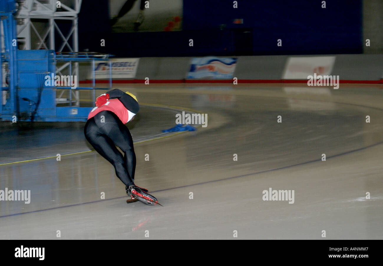 Long track speed skating Stock Photo Alamy