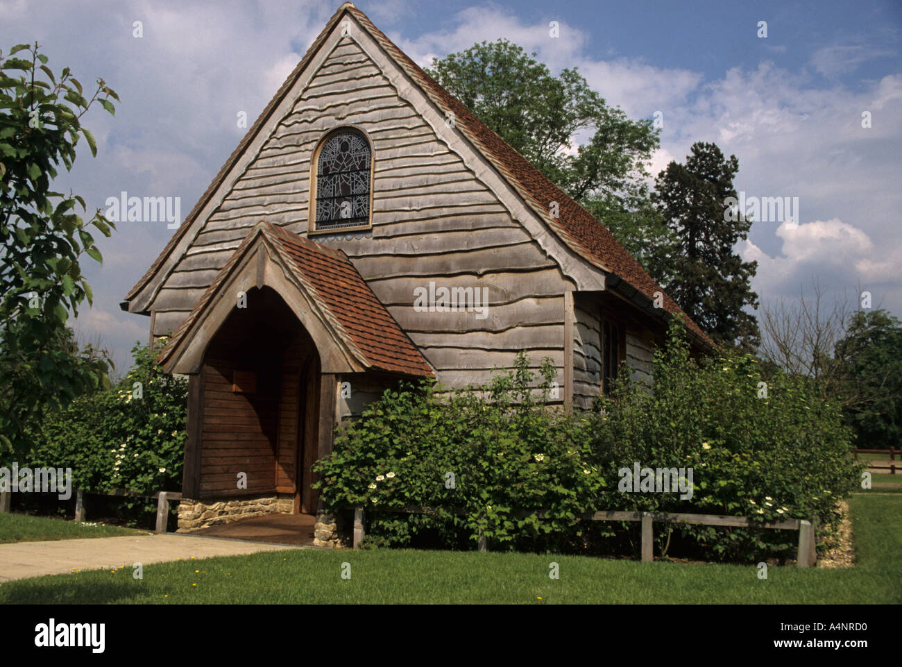 Loseley Chapel in the grounds of Loseley House estate Compton Surrey the ice cream manufacturers Stock Photo