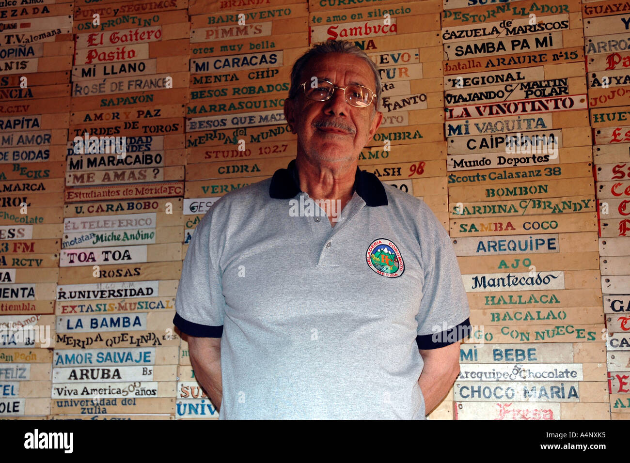 In Mérida, Venezuela, Manuel da Silva Oliveira, owner of an icecream parlour, created 827 icecream flavours, a Guinness record Stock Photo