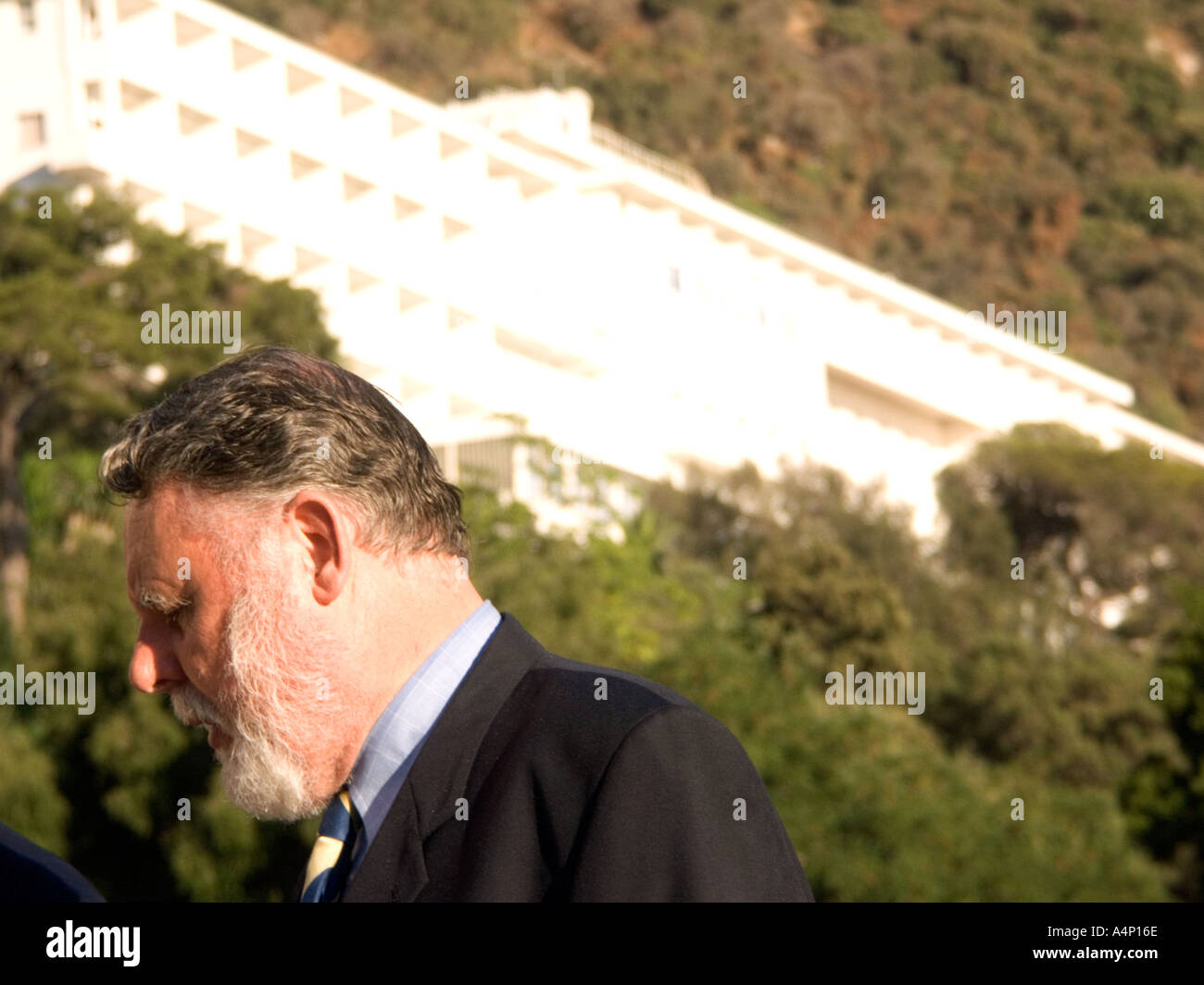 International mediator Terry Waite, an invited guest, attending the Honorary Freedom of the City of Gibraltar ceremony 2004, Stock Photo