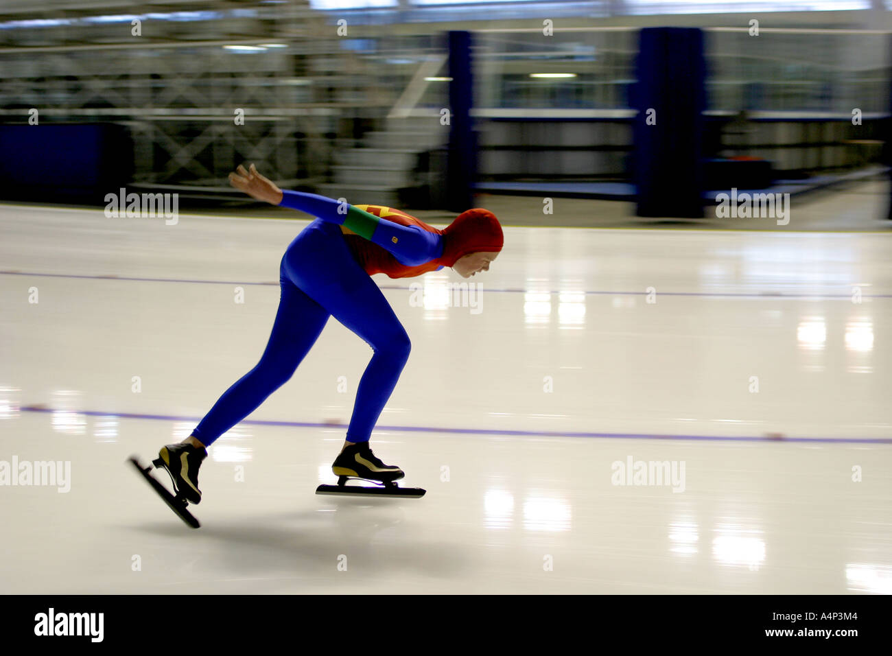 Long track speed skating Stock Photo Alamy