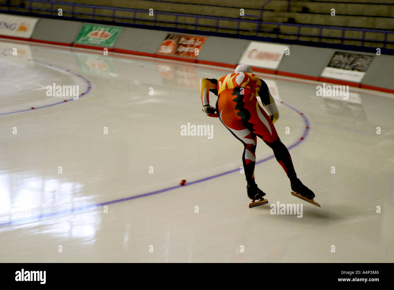 Long track speed skating Stock Photo Alamy