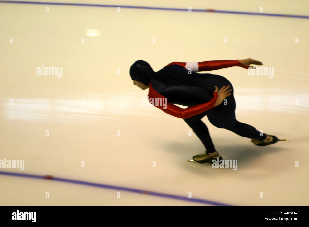 Long track speed skating Stock Photo Alamy