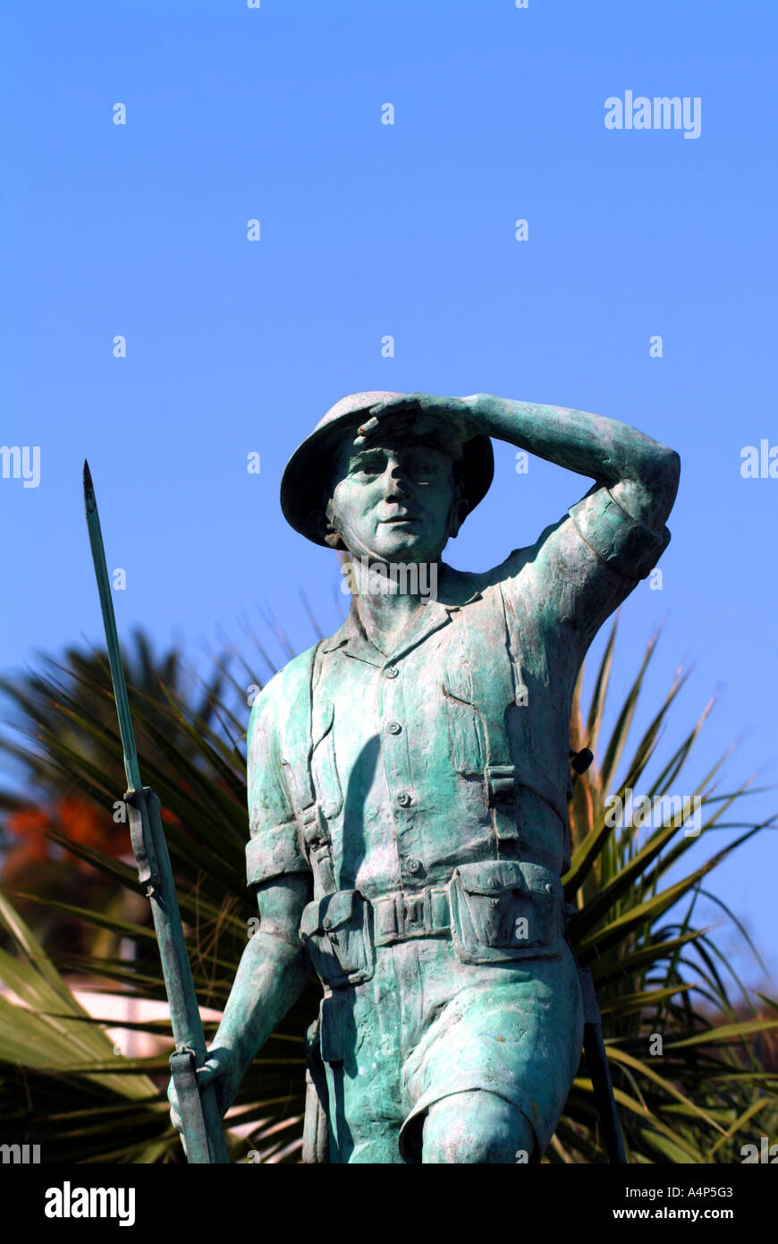 statue soldier sculpture tradition heritage military british army Stock