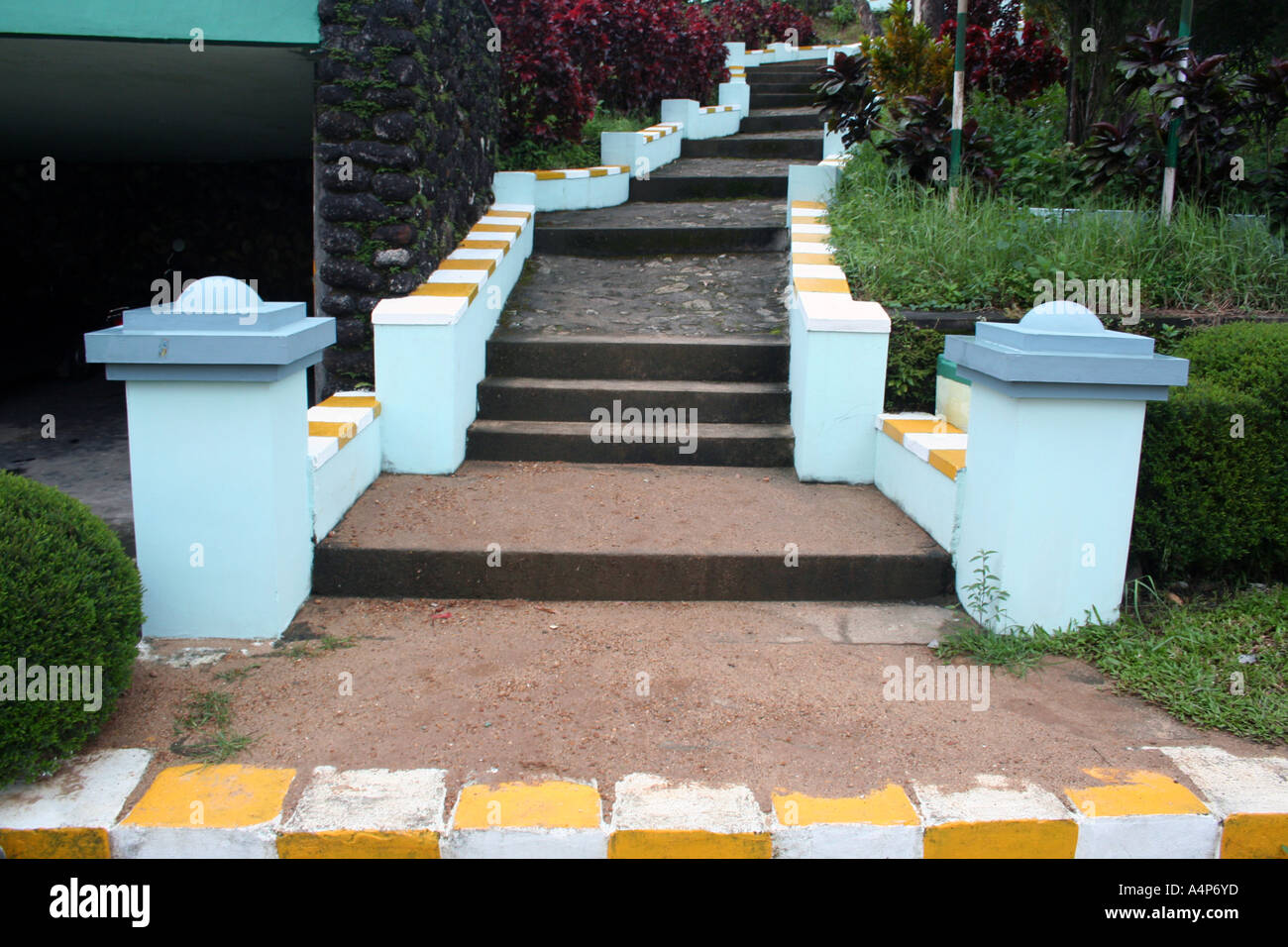 Colourful steps at Ponmudi Stock Photo