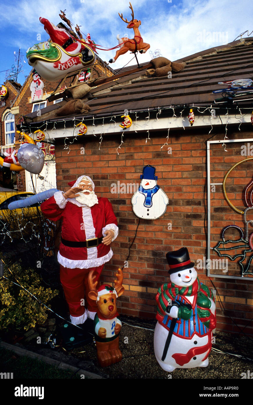 Christmas figures at Haughton, Staffordshire, England, UK Stock Photo