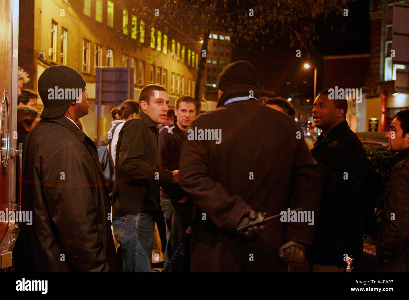 United Kingdom London Security Men At A London Club Stock - 