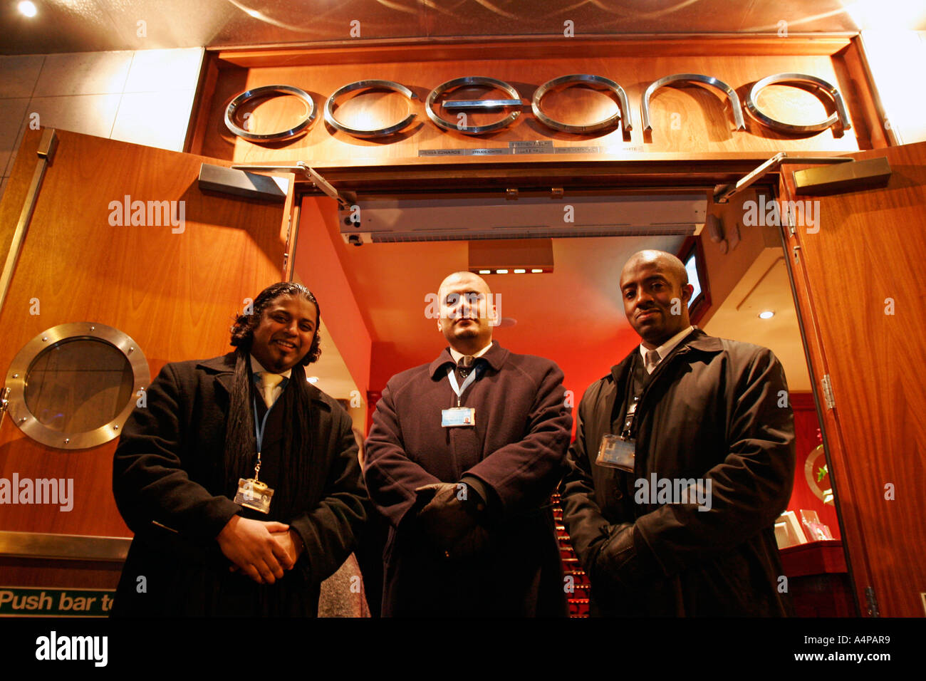 United Kingdom London Security Men At A London Club Stock - 