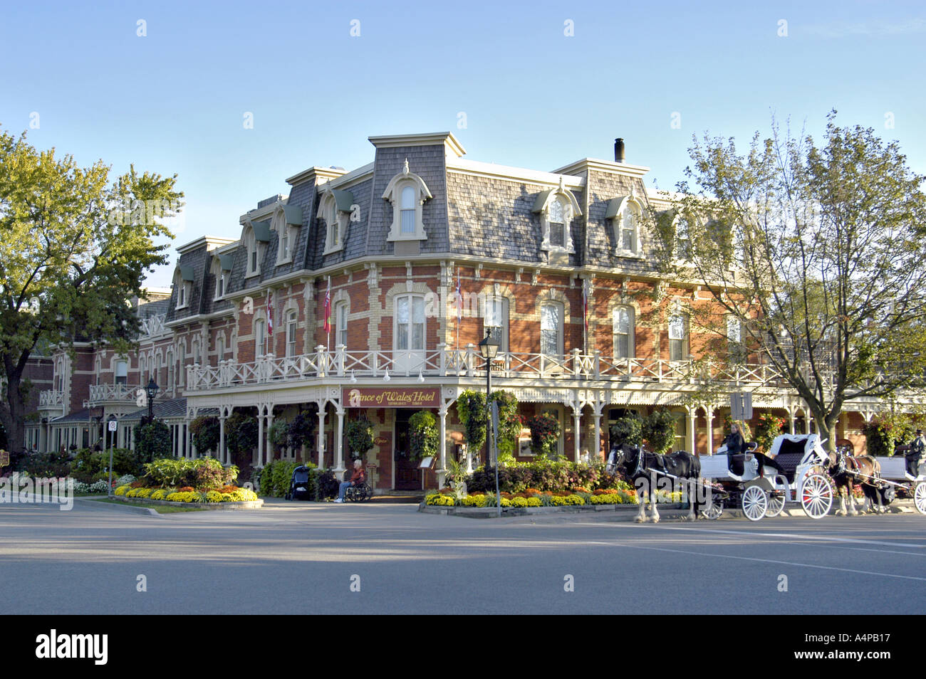 Street scenes of the quaint shopping district of Niagara on the Lake Ontario Canada Stock Photo