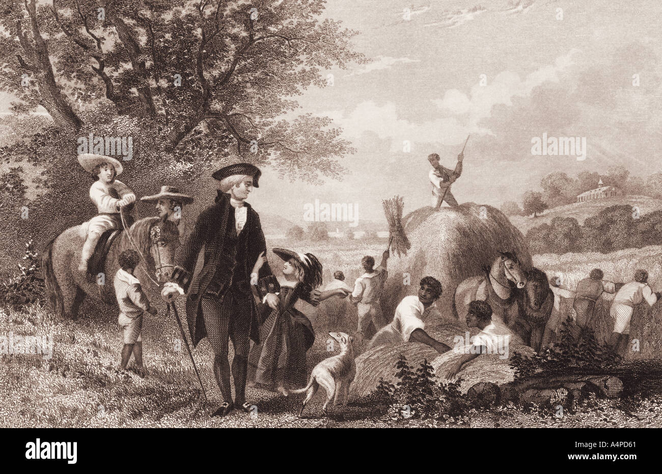 George Washington at Mount Vernon Stock Photo - Alamy