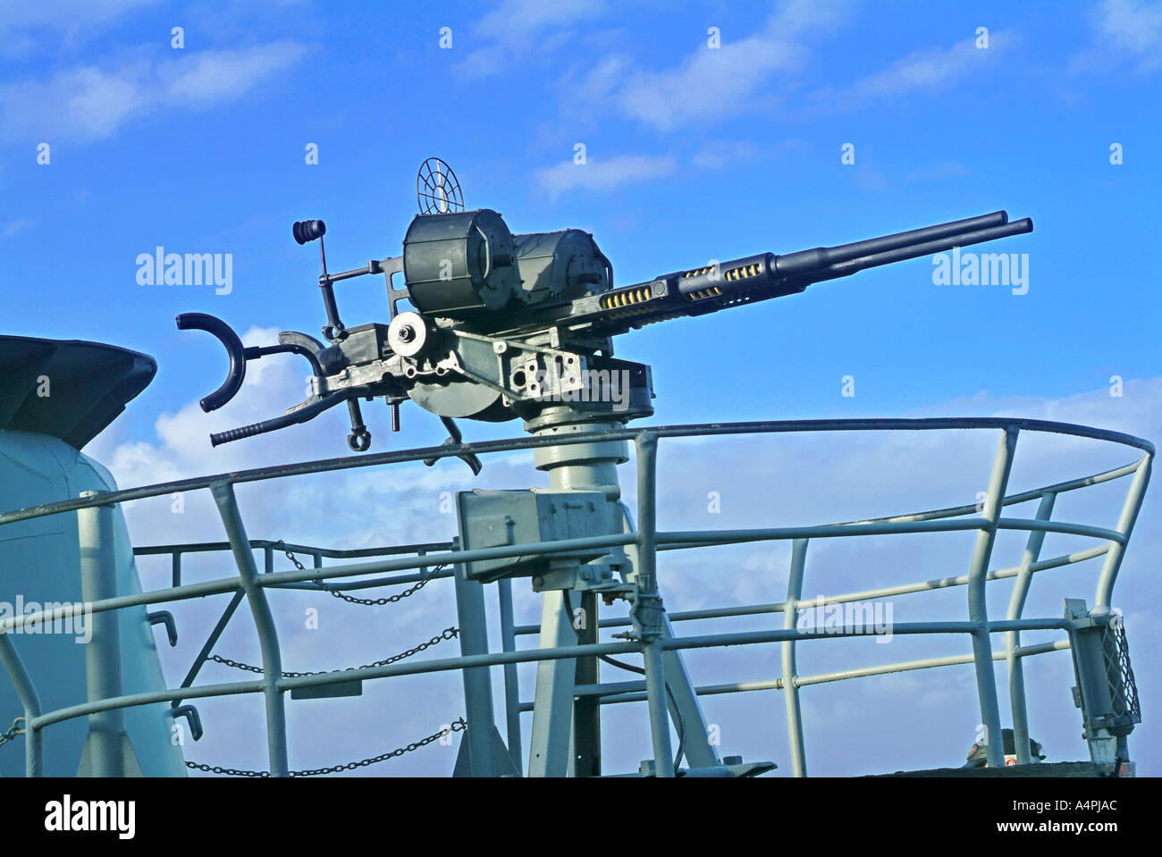 machine gun USS Pampanito World War II Submarine Stock Photo