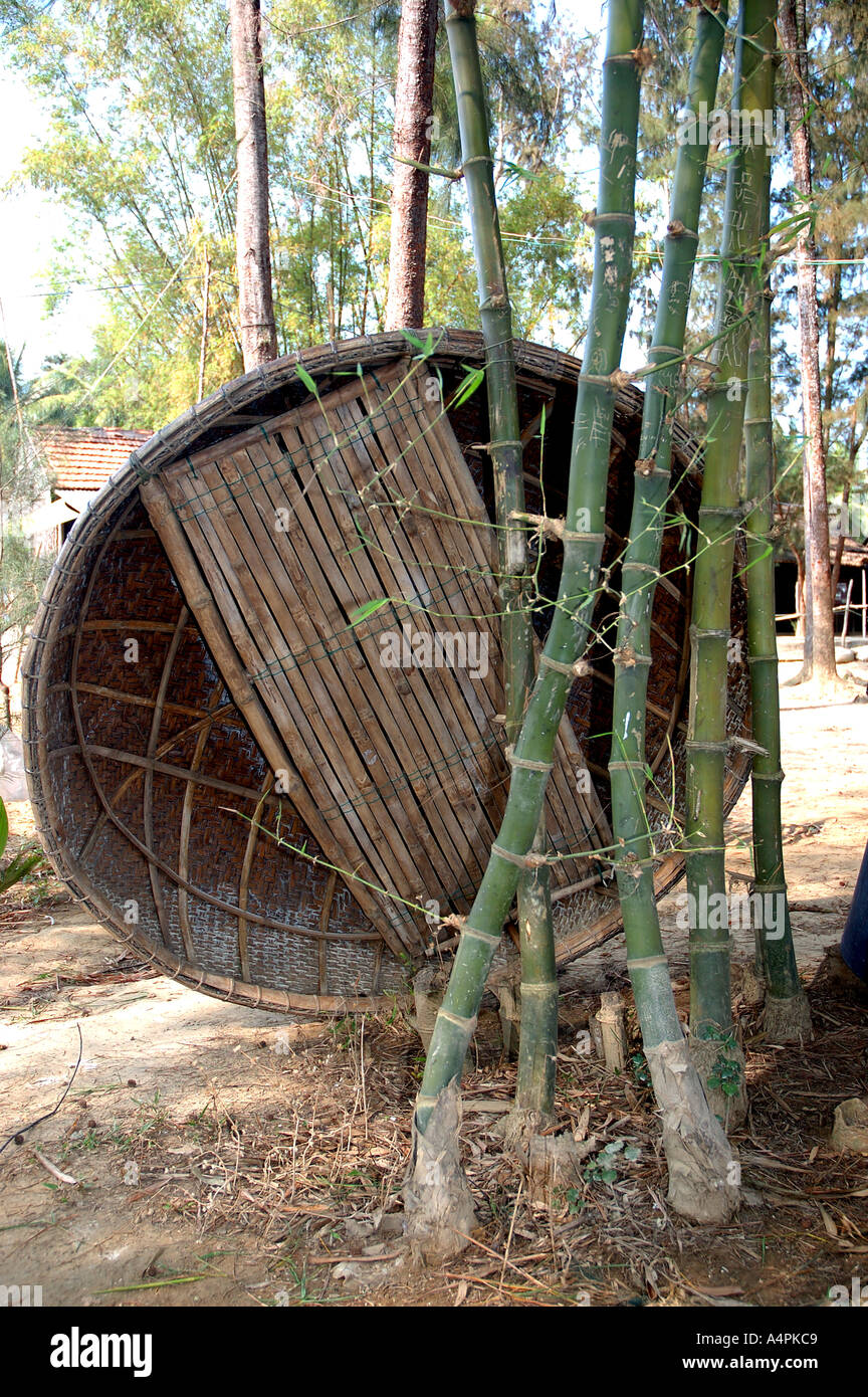 Bamboo basket boat thung chai coracle Hoi An Vietnam South East Asia