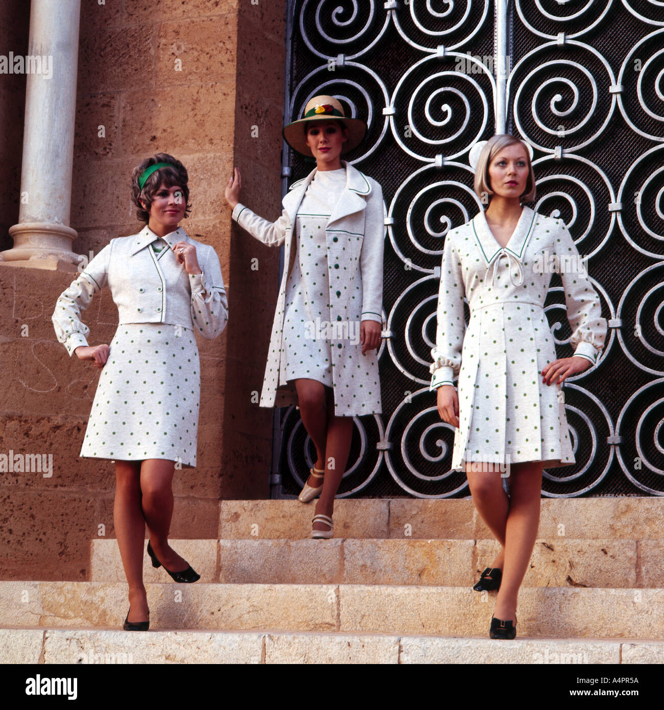 Female fashion models 1960s Stock Photo