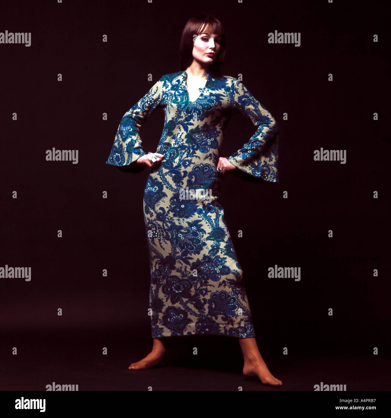 Female Fashion Model 1970s Stock Photo - Alamy