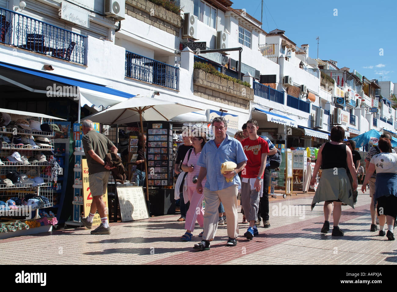 Promenade at Playa de Las Americas southern Tenerife Canary Islands Spain  shopping tourists Stock Photo - Alamy
