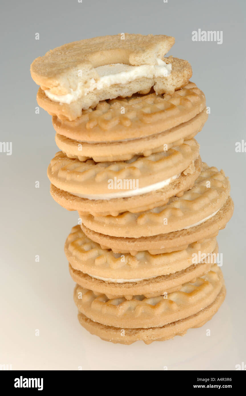 Circle Cookies Stock Photo Alamy