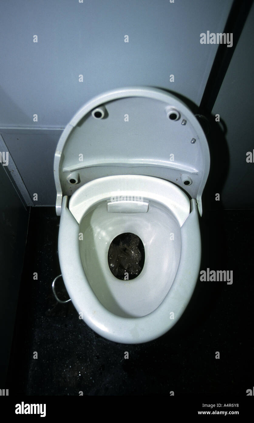 Toilet onboard a passenger train, Italy Stock Photo Alamy