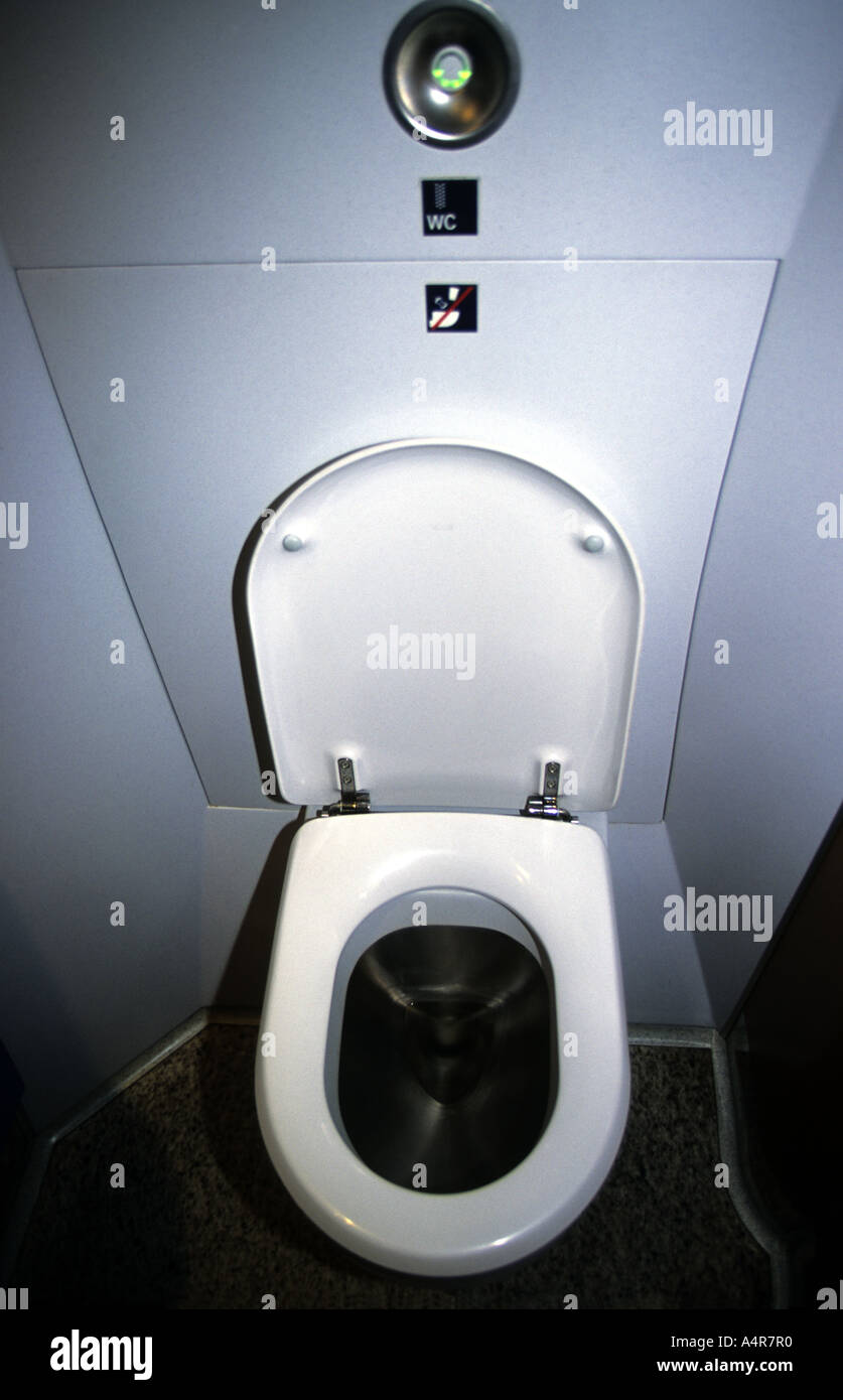 Toilet onboard an Inter-City Express train from Berlin to Bonn in ...