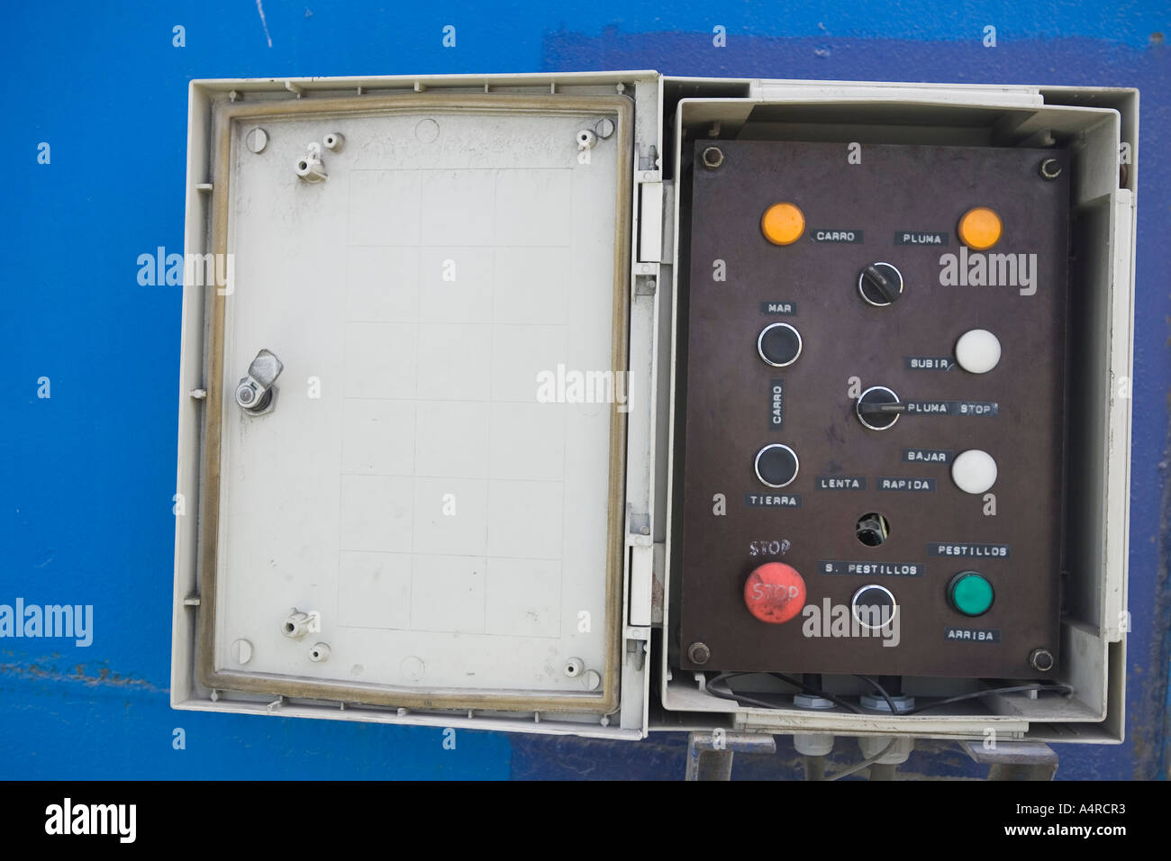 Close up of an open control panel Stock Photo - Alamy