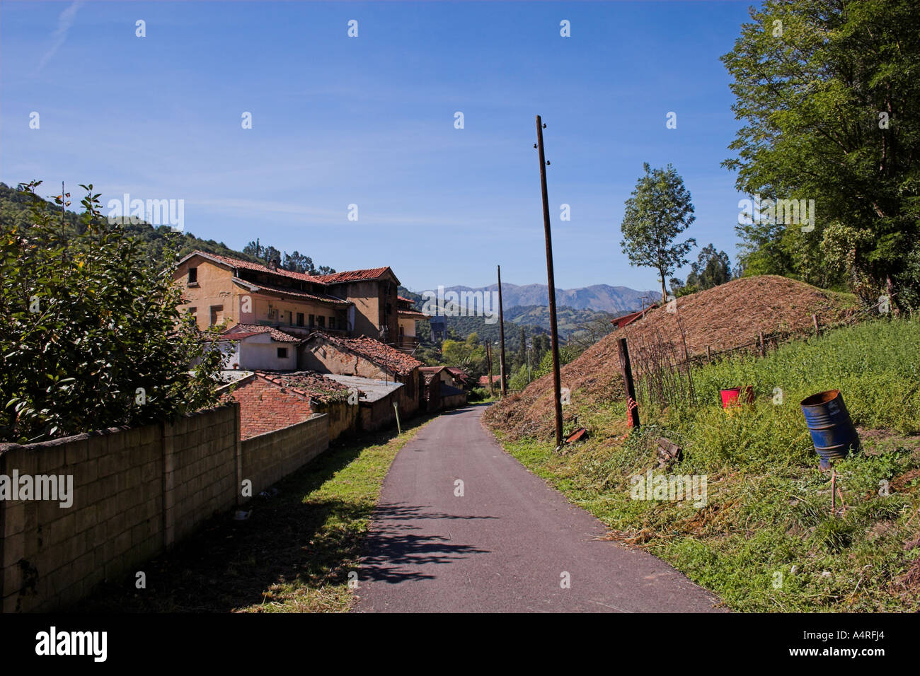 Valley of Turon in Asturias Stock Photo