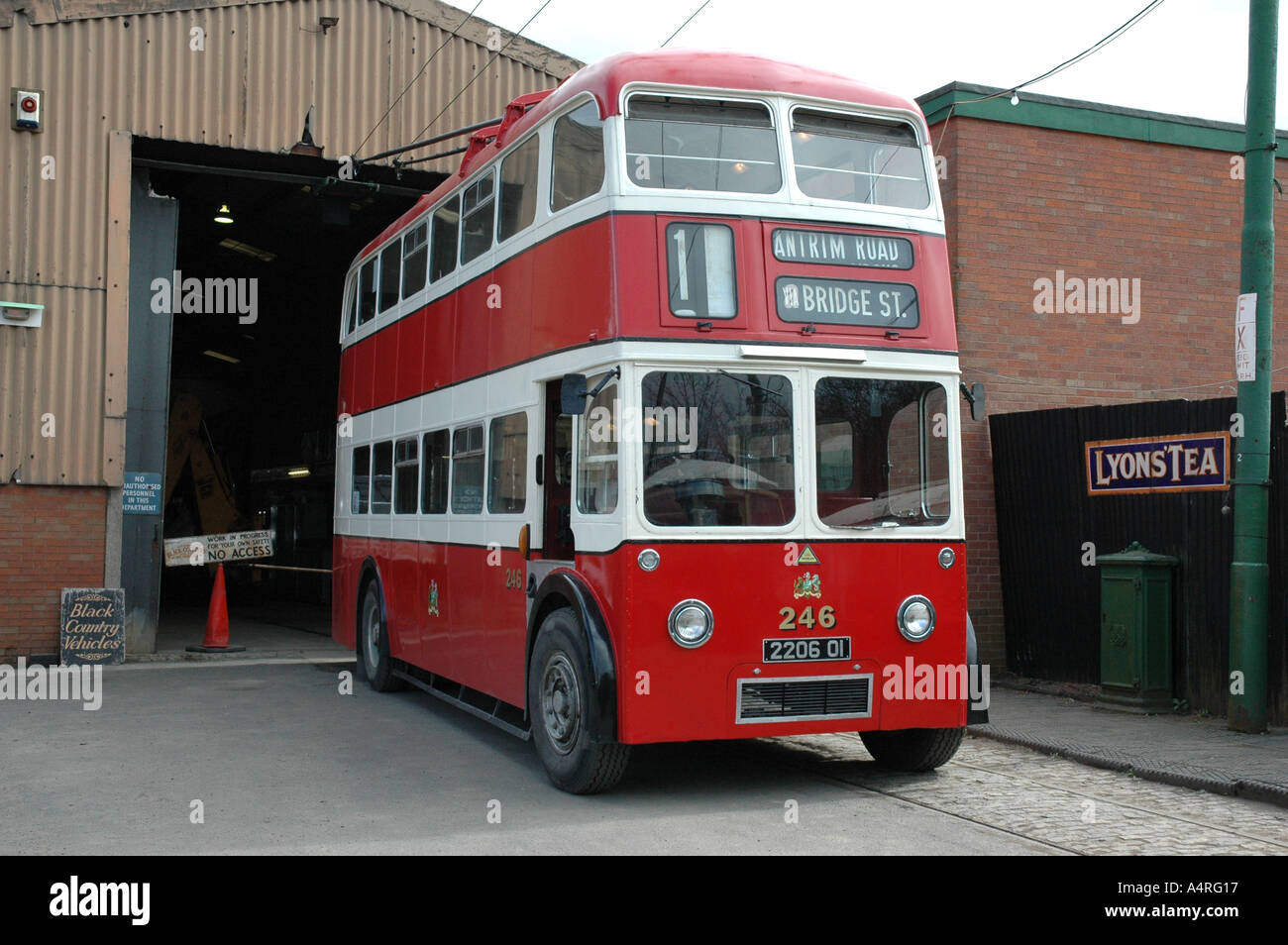Electric trolley bus at the Black Country Living Museum Dudley West