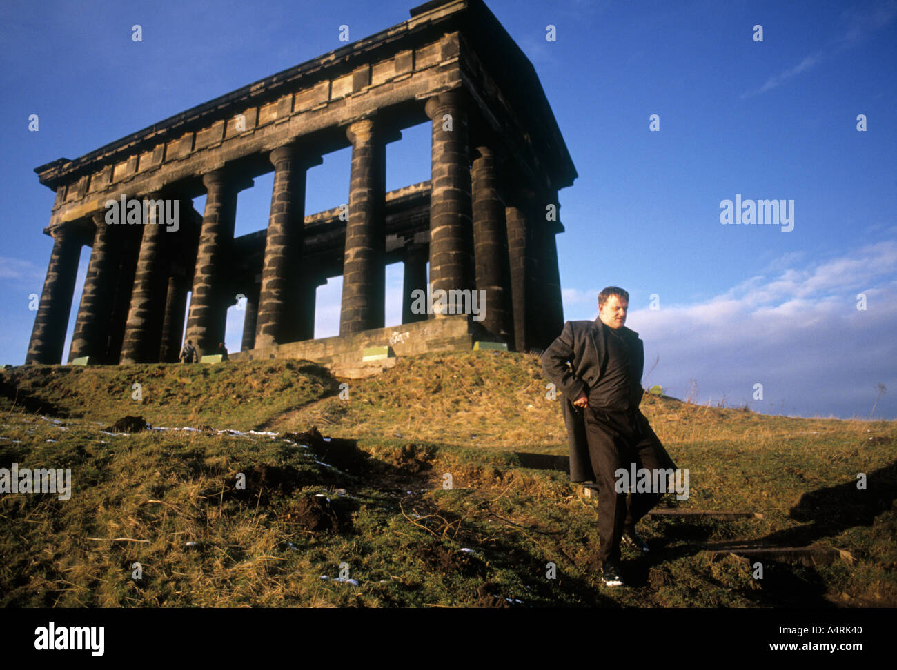 Father Paul Walker at the Penshaw Monument in Moorside Sunderland north England UK Stock Photo