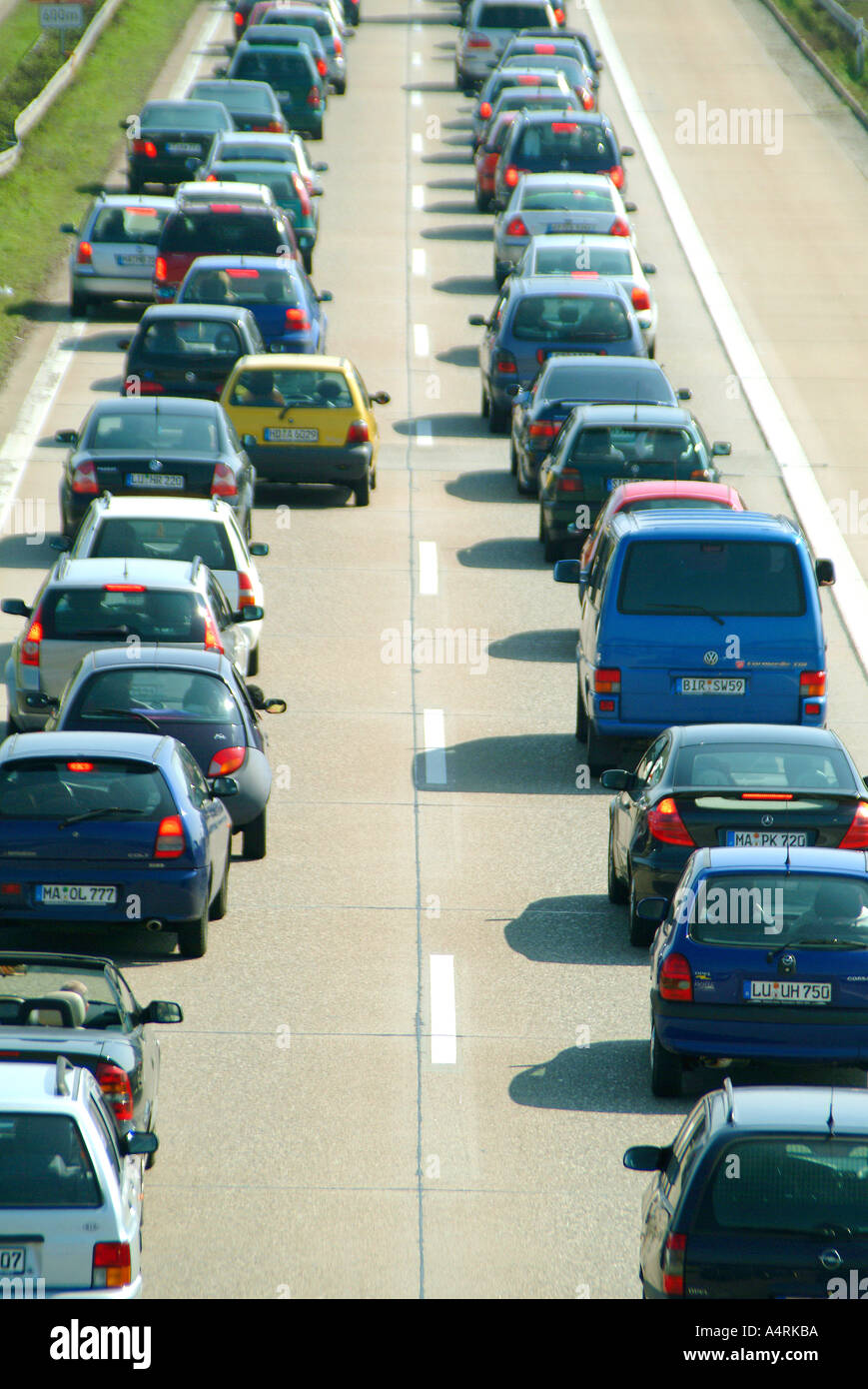 traffic jam congestion Autostau Stock Photo