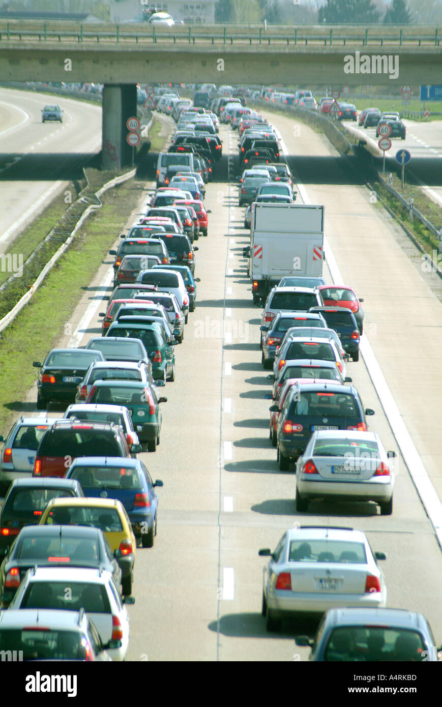 traffic jam congestion Autostau Stock Photo