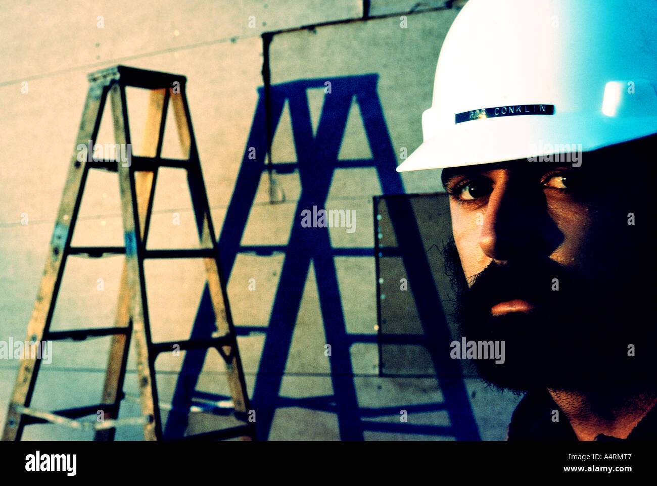 A close up portrait of a construction worker Stock Photo - Alamy