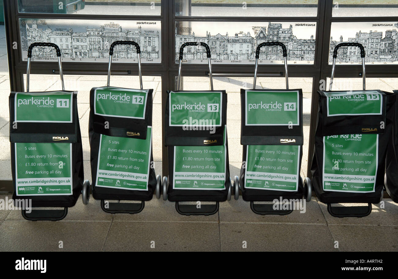 PARK AND RIDE SHOPPING TROLLEYS CAMBRIDGE Stock Photo Alamy