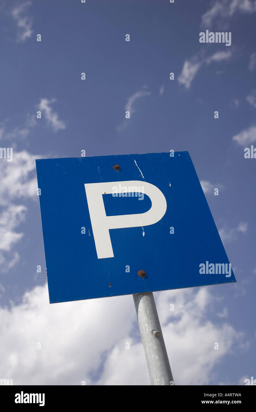 Low angle view of a parking sign board Stock Photo Alamy