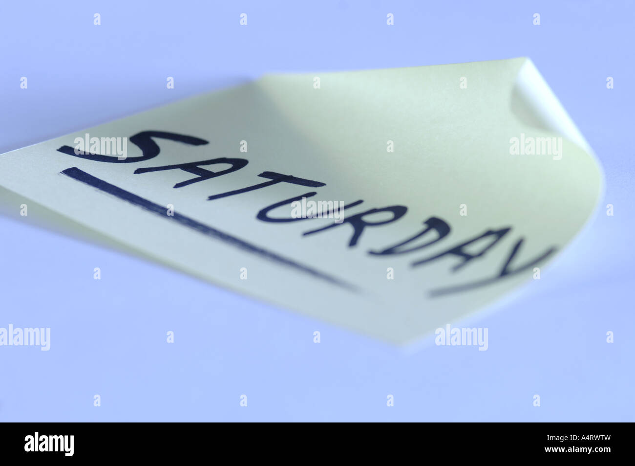 weekdays, saturday memo Stock Photo - Alamy