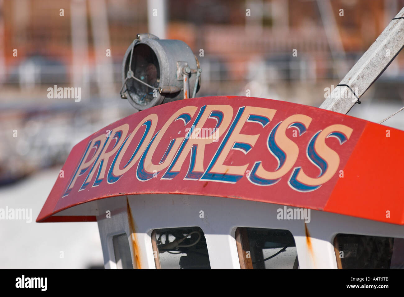 The top of a fishing boat wheel house Ramsgate Harbour Ramsgate Kent
