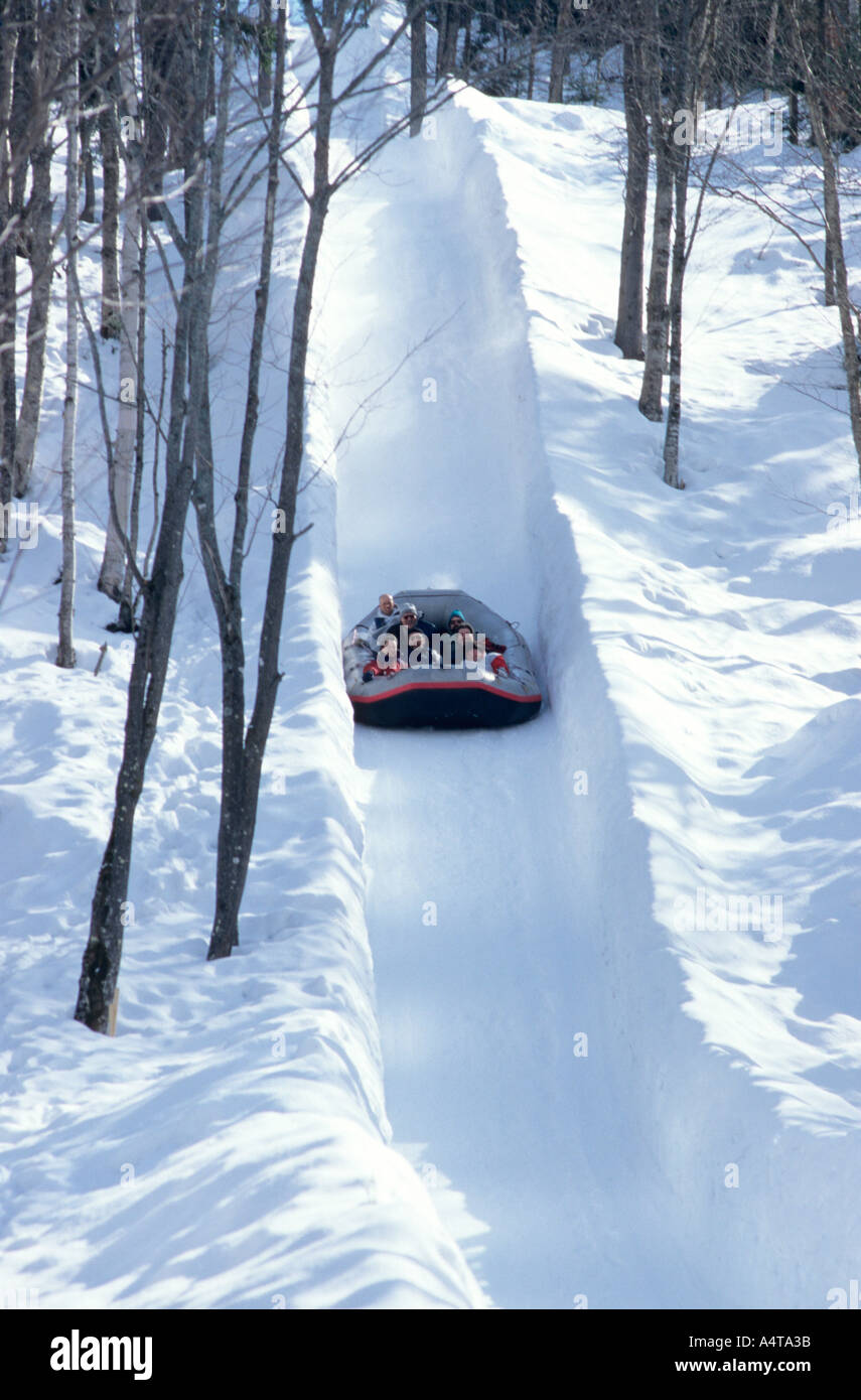 Snowrafting is an adventurous winter Sport in Inflatable rafts down ...
