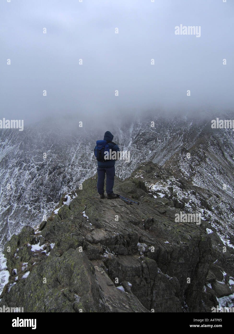 Helvellyn Striding Edge Walker High Resolution Stock Photography and ...