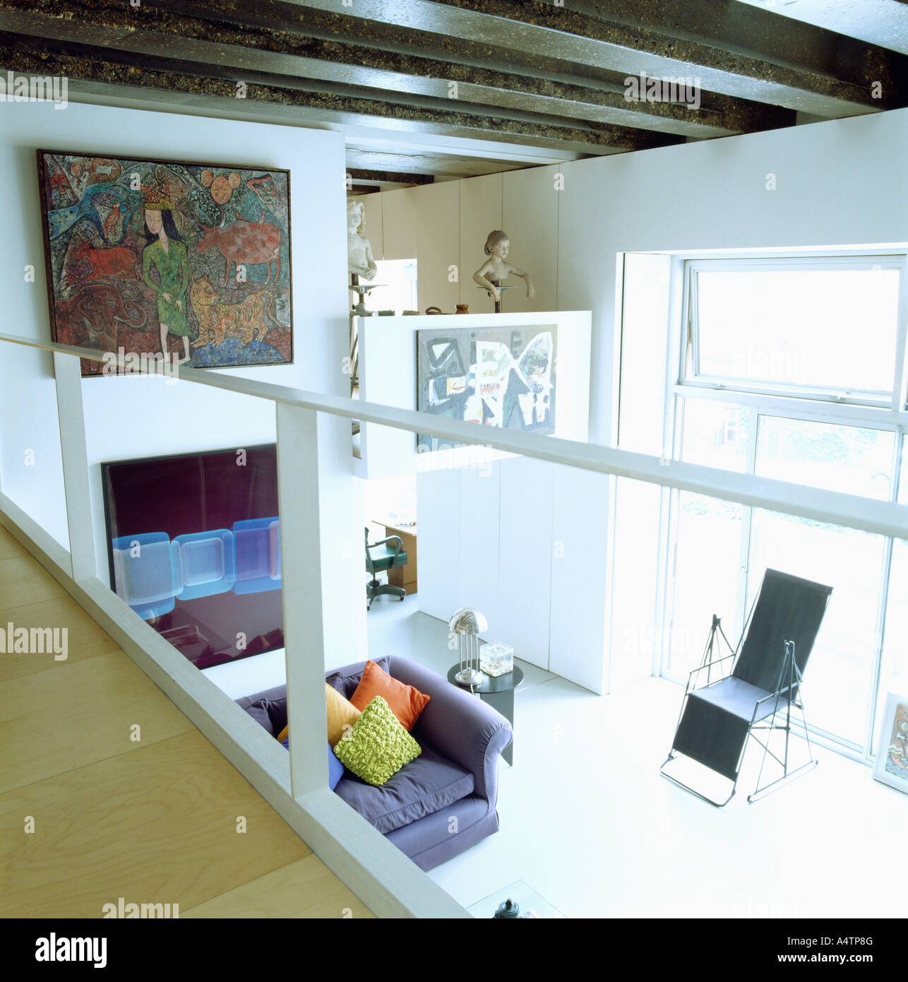 Curated visual reference: Picture Idea: Modern Loft Conversion With Living Room Viewed From Mezzanine Floor