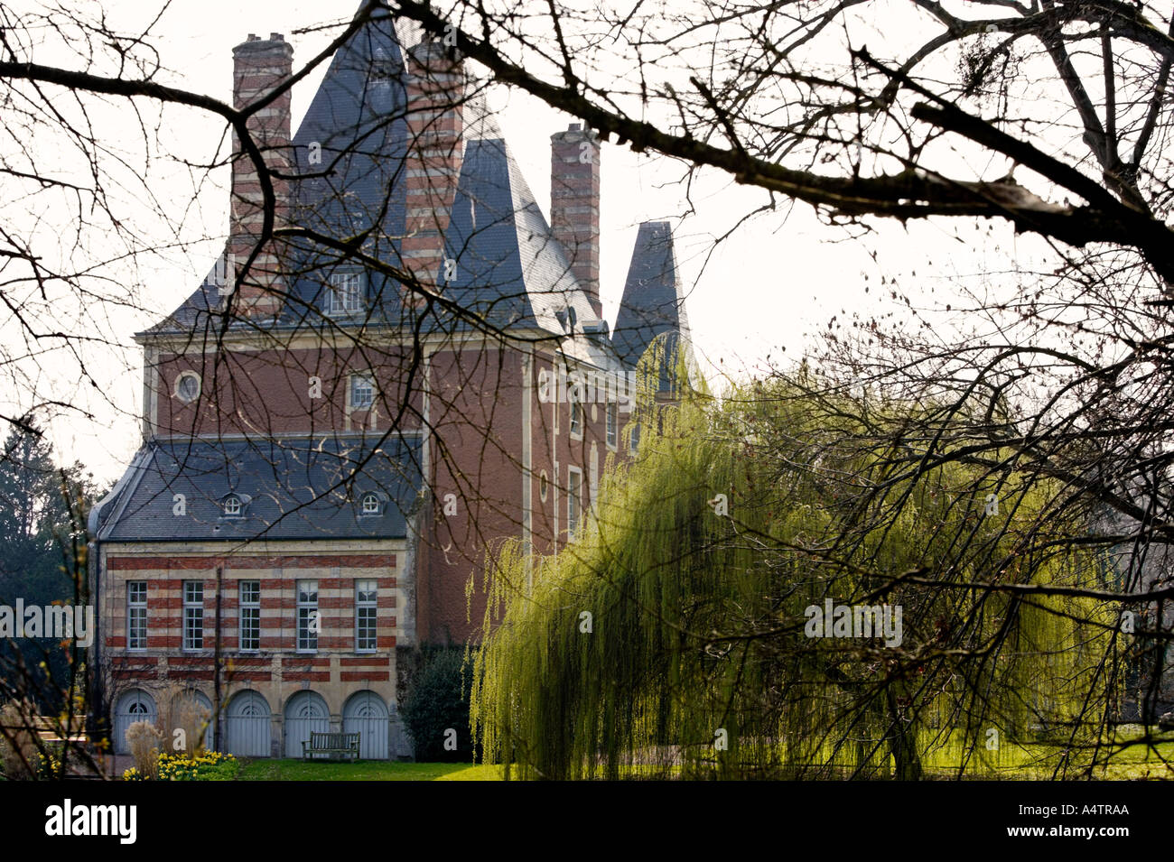 Chateau de Beneauville, now a hotel near Bavent in Calvados, Normandy, France Stock Photo