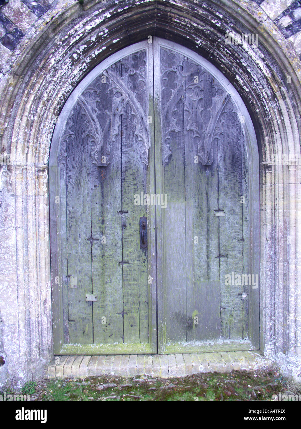Blythburgh church north wooden door Stock Photo