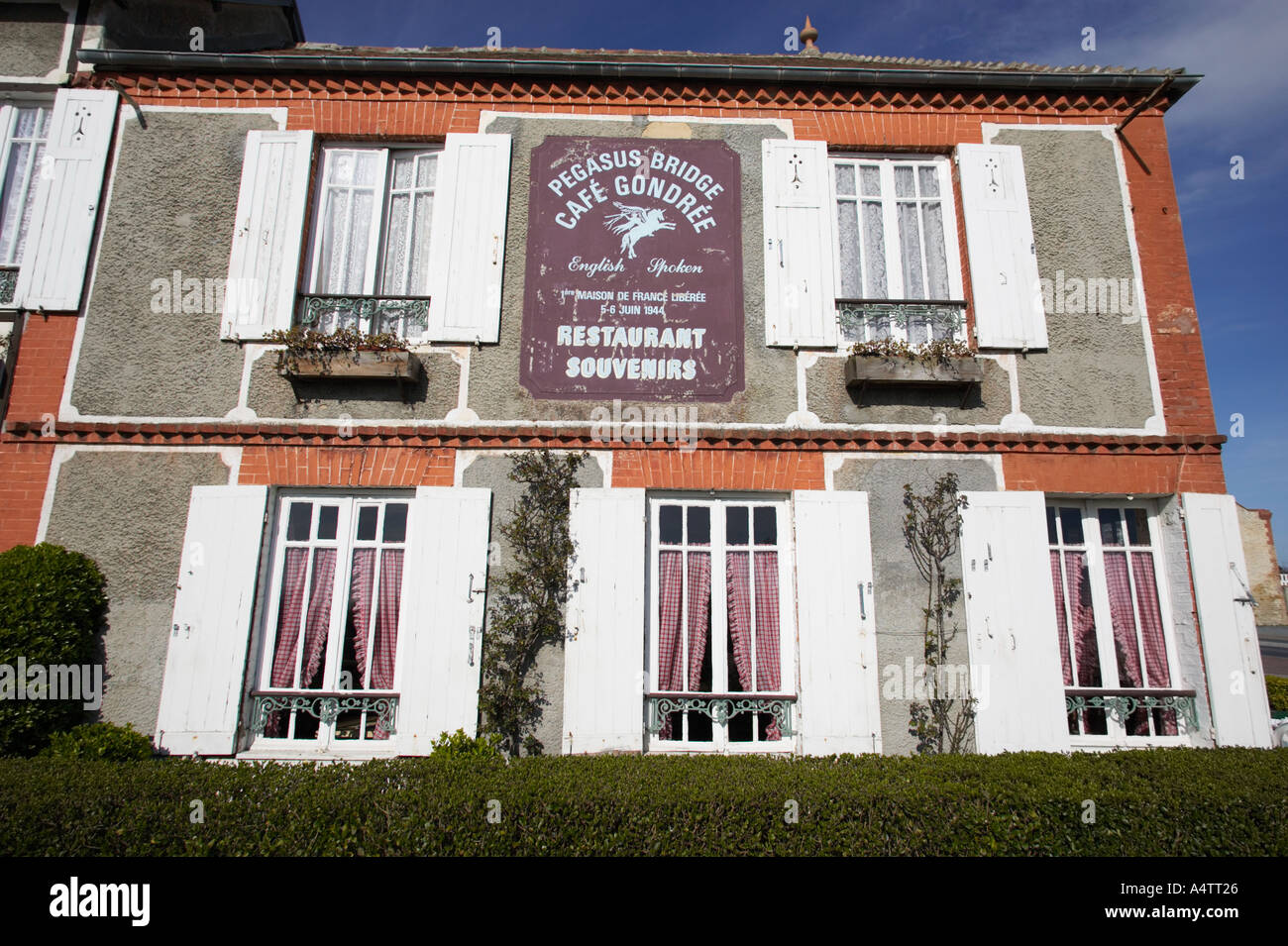 Cafe Gondree at Pegasus Bridge Calvados Normandy France Stock Photo