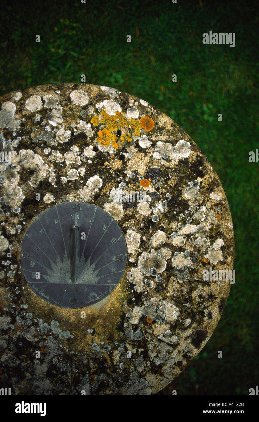 Sundial on a cloudy day in Dorset county England UK Stock Photo Alamy