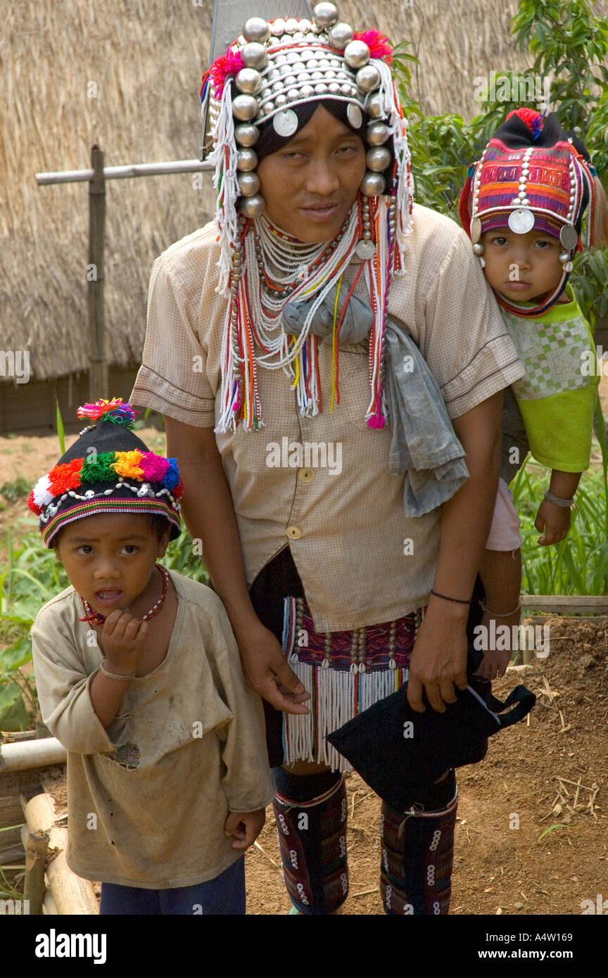 Headgear akha hill tribe woman hi-res stock photography and images - Alamy