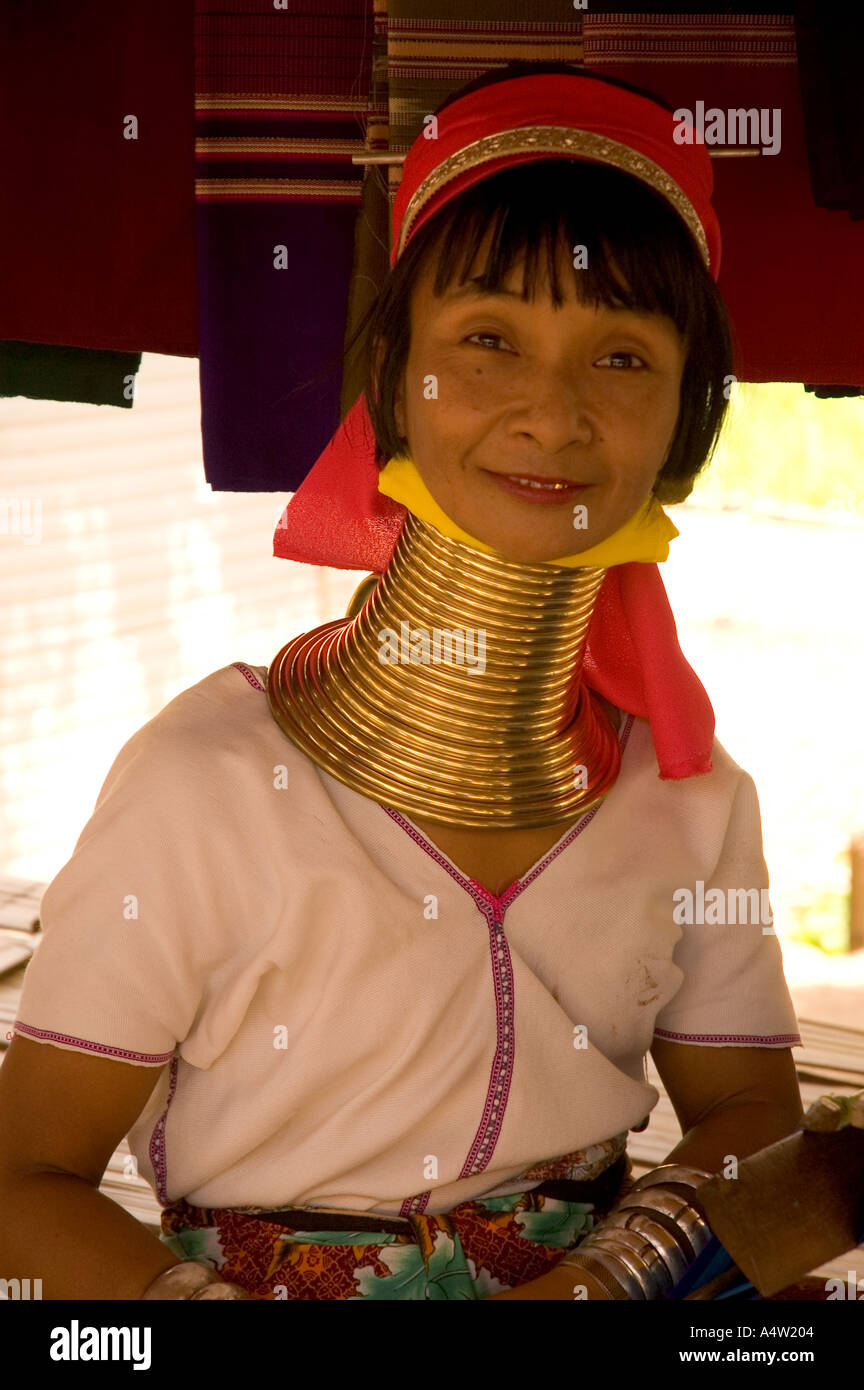 Karen Woman Thailand Stock Photo Alamy