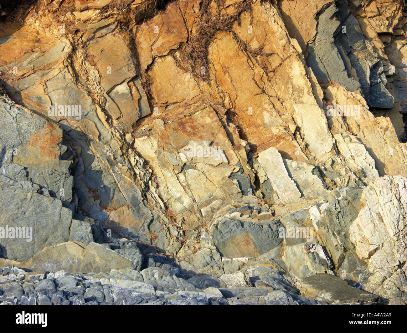 stone formation sedimentary rock brittle stone disks quarry at COTE D ...