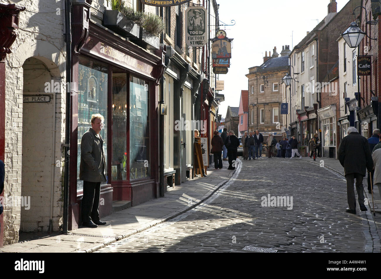 Church Street Whitby North Yorkshire Coast England Stock Photo Alamy