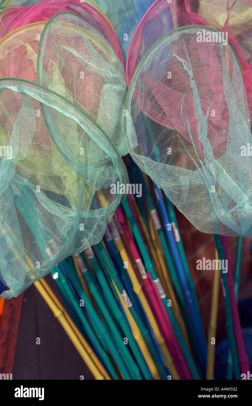 Childrens Fishing Nets Stock Photo Alamy